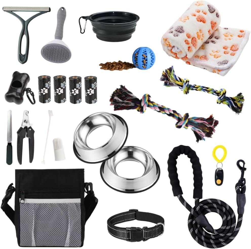 PupLuxe Puppy Starter Kit - Black 22 Piece Dog Training Kit | Great Puppy Gift for First Time & Experienced Owners | New Dog Bundle PupLuxe Puppy Starter Kit - Black 22 Piece Dog Training Kit | Great Puppy Gift for First Time & Experienced Owners | New Dog Bundle