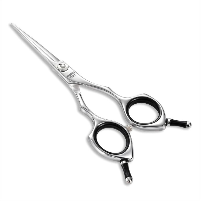 Dog Grooming Scissors 5 inch Small Straight Scissors Super Light Professional 440C Stainless Steel Pet Shears for Trimming Face and Paws Nose Ear Easy Use.