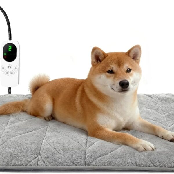 Mora Pets Pet Heating Pad Heated Dog Bed 9 Adjustable Temperature Cat Warming Mat with Timer Auto Power Off Heated Pet Bed 28 Inch for Cats and Dogs Indoor