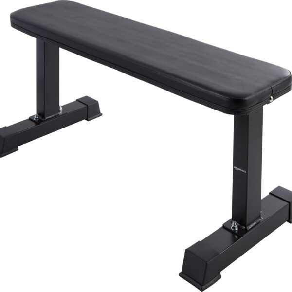 Amazon Basics Flat Weight Bench, Black