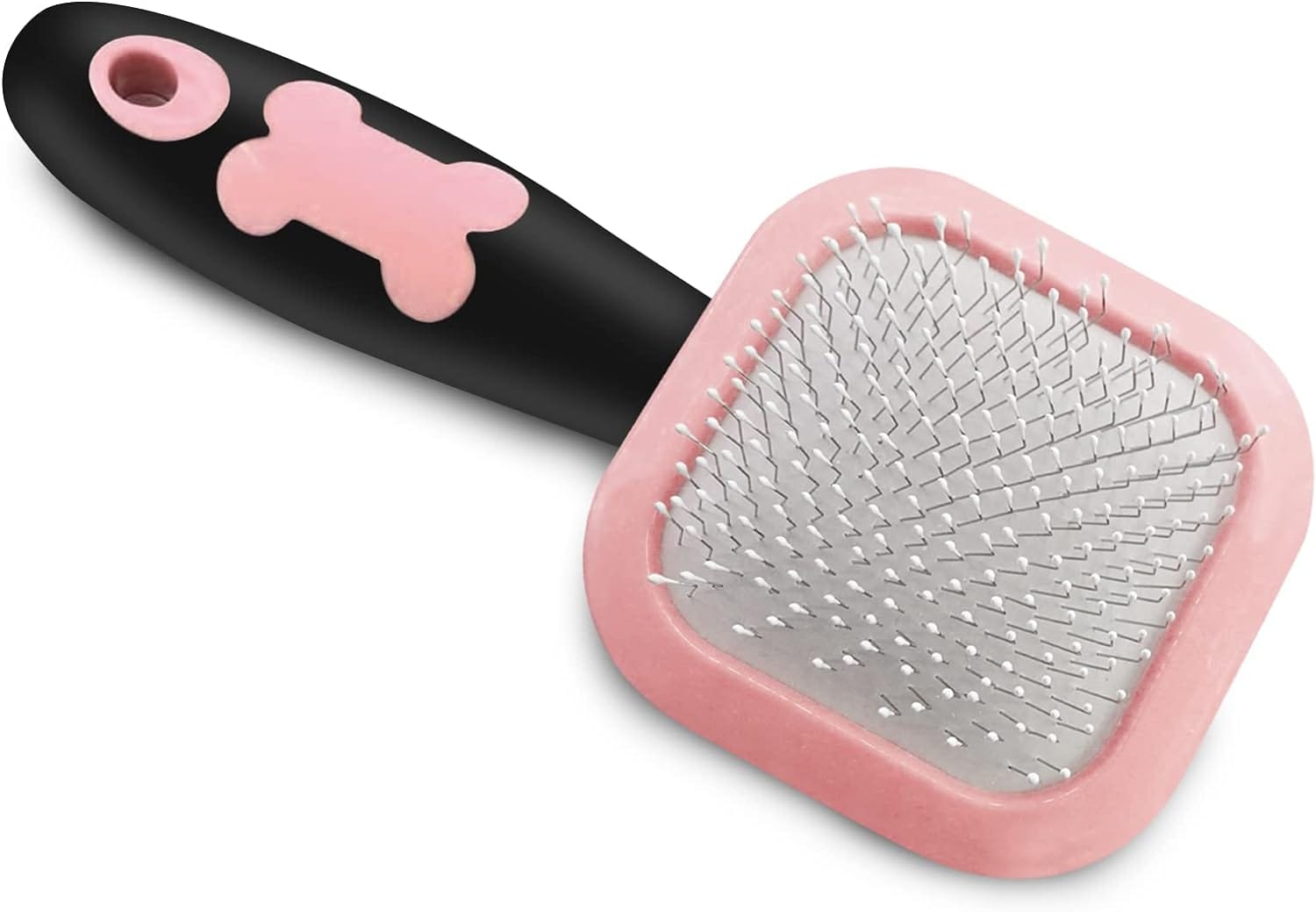 Slicker Brush for Dogs - Gently Cleaning Pin Brush for Shedding, Small Dogs, Puppy, Yorkie, Poodle, Rabbits, Cats - Pink Slicker Brush for Dogs - Gently Cleaning Pin Brush for Shedding, Small Dogs, Puppy, Yorkie, Poodle, Rabbits, Cats - Pink