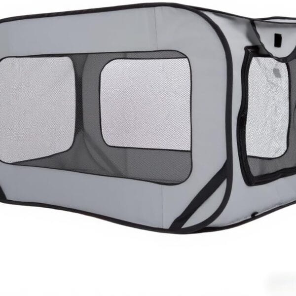Foldable Dog Kennel for Large Dogs 36-inch, Portable Waterproof Dog Crate, Pop-Up Indoor/Outdoor Pet Cage & Car Seat Travel Bed (Grey)