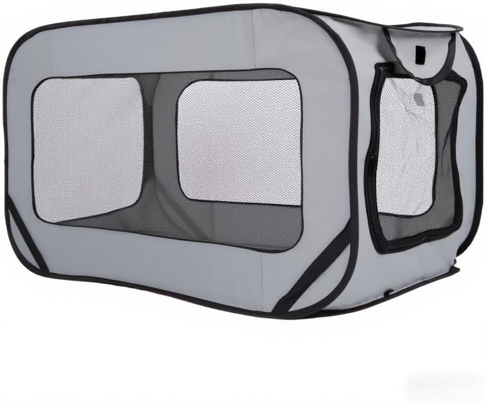 Foldable Dog Kennel for Large Dogs 36-inch, Portable Waterproof Dog Crate, Pop-Up Indoor/Outdoor Pet Cage & Car Seat Travel Bed (Grey) Foldable Dog Kennel for Large Dogs 36-inch, Portable Waterproof Dog Crate, Pop-Up Indoor/Outdoor Pet Cage & Car Seat Travel Bed (Grey)