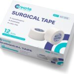 Conkote Soft Paper Surgical Tape 1" x 10 Yards, Gentle Adhesion and Hypoallergenic, 12 Rolls