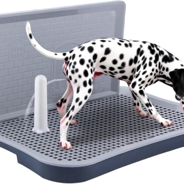 Pee Pad Holder,Indoor Dog Potty Pad,Puppy Potty Training Tray,for Small and Medium-Sized Dogs,20"*15", with Pee Wall, Non-Skid Feet(Navy Blue)