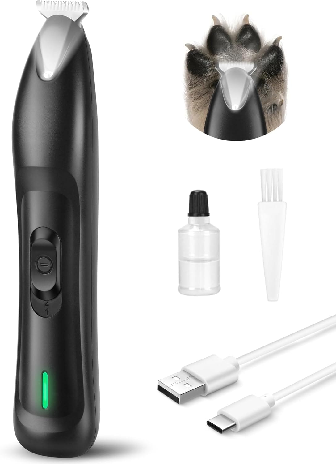 Dog Paw Trimmer with LED Light, Rechargeable Cordless Dog Clippers with Wider Blade for Grooming Pet's Paw Pad, Low Noise 2 Speed Electric Cat Hair Shaver for Small Areas Dog Paw Trimmer with LED Light, Rechargeable Cordless Dog Clippers with Wider Blade for Grooming Pet's Paw Pad, Low Noise 2 Speed Electric Cat Hair Shaver for Small Areas
