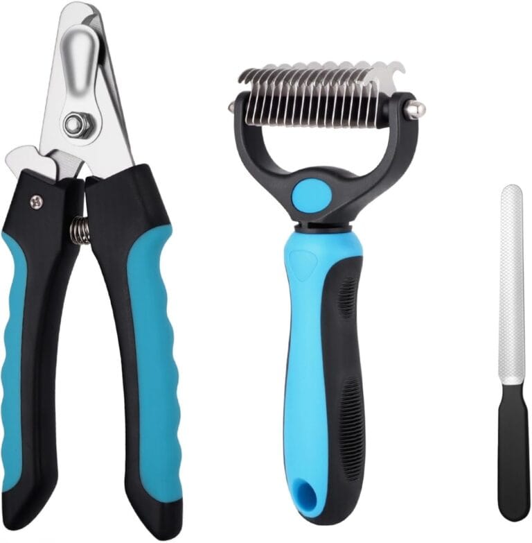 Kuzey Home- Dog & Cat Pets Nail Clippers and Trimmers - with Safety Guard to Avoid Overcutting, Free Nail File, Razor Sharp Blade - Professional Grooming Tool for Pets