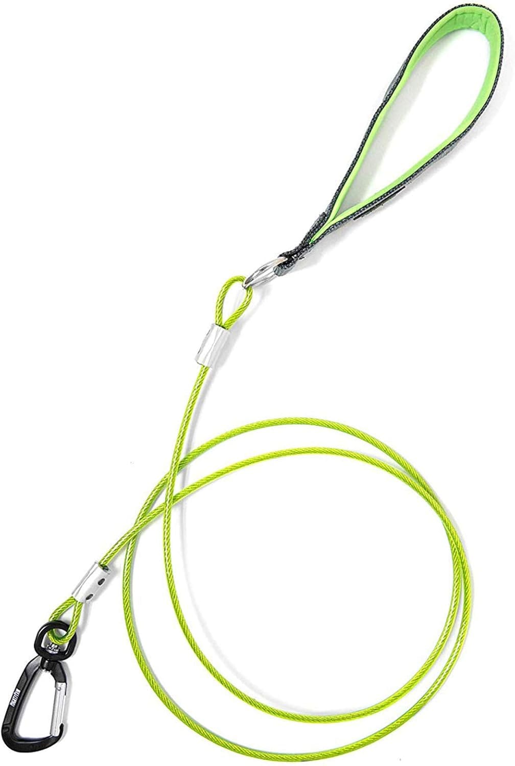 Mighty Paw Dog Leash - Anti Biting Pets Leashes - Chew Proof Metal Cable - Ideal for Large Dogs and Teething Puppies - Braided Cord with Padded Handle - Six Foot - Green Mighty Paw Dog Leash - Anti Biting Pets Leashes - Chew Proof Metal Cable - Ideal for Large Dogs and Teething Puppies - Braided Cord with Padded Handle - Six Foot - Green