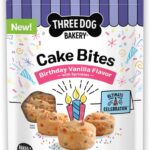 Three Dog Bakery Ultimate Celebration Cake Bites, Soft-Baked Dog Treats and Cookies with Real Ingredients, 12 oz