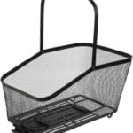 Topeak Urban Metal Mesh Rear Basket (Black)  24L Large-Capacity Bike Basket with Multi-Mount Panel Design, QuickTrack 2.0 / MIK/Racktime Rack Compatibility