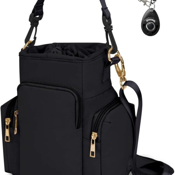 OFY Dog Treat Pouch for Dog Walking, Training with Detachable Strap, Large Capacity Fit for 40oz Stanley Cup, Easy-to-Clean PEVA Material, Multiple Pockets, Training Clicker, Gift for Pet Lovers