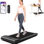 Lichico Walking Pad Under Desk TreadmillPortable Small Treadmills for Home and OfficeSuper Quiet Brushless Motorized Walking Jogging Running Machine with Remote Control