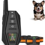 Small Dog Shock Collar for Small Dogs 5-15lbs, Ultra-Dog Training Collar with 3300Ft Remote Range,3 Training Mode Beep,Vibration,Shock, Waterproof Bark Collar (Black-Orange)