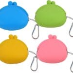 4 Pack Silicone Dog Treat Pouch Easy to Clean Travel Walking Bag Mini Portable Pocket Pet Training Pouch Reusable Pet Feed Snack Reward Dog Treat Container (Bright Color)
