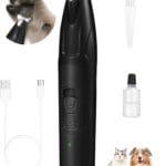LEYOUFU Dog Clippers for Grooming, 2 Speed Dog Paw Trimmer with LED Light, Rechargeable Low Noise Pet Shaver for Trimming Dogs Cats Hair Around Paws, Eyes, Ears, Face, Rump (Black)