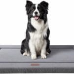 WESTERN HOME Dog Bed for Crate, Medium/Large Dogs Crate Bed with Soft Wavy Plush Comfortable Anti-Slip Kennel Pad Washable Pet Beds Mat for Dogs & Cats, Grey