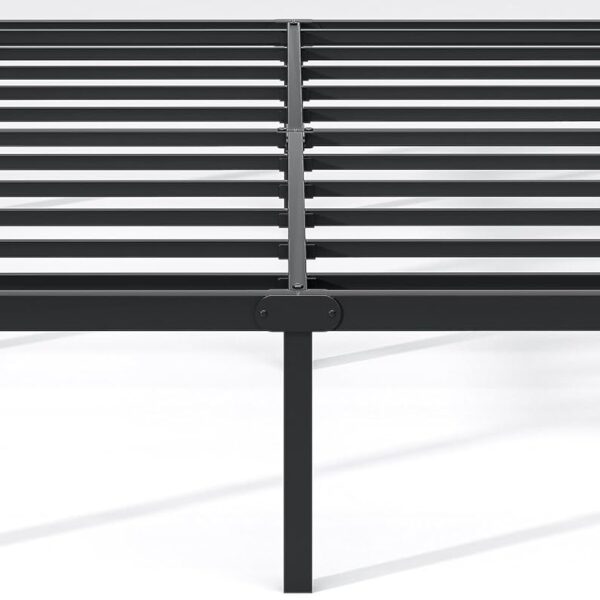 Metal Bed Frame,Queen Size Bed Frame with Storage Space,Heavy Duty Sturdy Mattress Foundation,Easy Assembly,No Box Spring Needed, Black,14 Inch,Queen