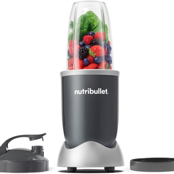 nutribullet Personal Blender, Shakes, Smoothies, Food Prep, and Frozen Blending, 24 Ounces, 600 Watt, Gray, NBR-0601WM