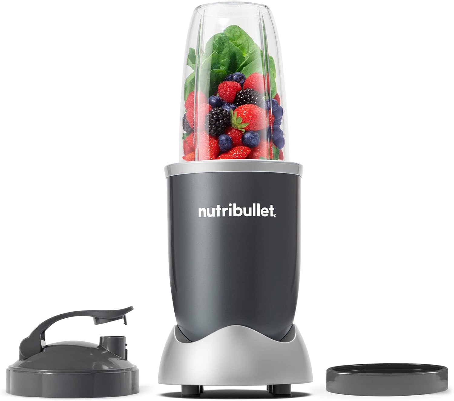 nutribullet Personal Blender, Shakes, Smoothies, Food Prep, and Frozen Blending, 24 Ounces, 600 Watt, Gray, NBR-0601WM nutribullet Personal Blender, Shakes, Smoothies, Food Prep, and Frozen Blending, 24 Ounces, 600 Watt, Gray, NBR-0601WM