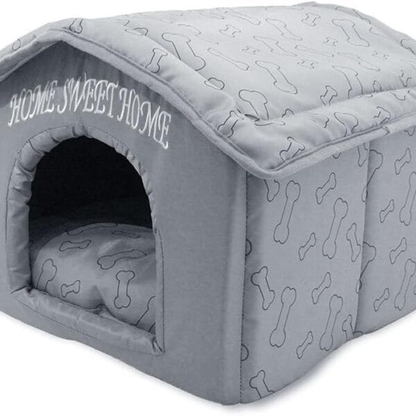 Best Pet Supplies Portable Indoor Pet House  Perfect for Cats & Small Dogs, Easy To Assemble  Silver
