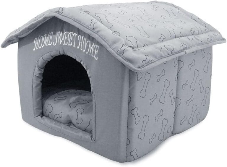 Best Pet Supplies Portable Indoor Pet House  Perfect for Cats & Small Dogs, Easy To Assemble  Silver