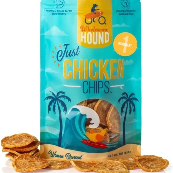 Chicken Chips  Single Ingredient Dog Treats, All Natural & Healthy Training Snacks for Small, Medium & Large Breeds, Puppies  High Protein, Made in USA 3oz