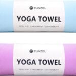 Eunzel 2 Pack Hot Yoga Towel Non Slip Yoga Mat Towel Non-Slip Sweat Absorbent Microfiber Towel for Hot Yoga, Pilates and Workout 72" x 26.5", Blue/Purple