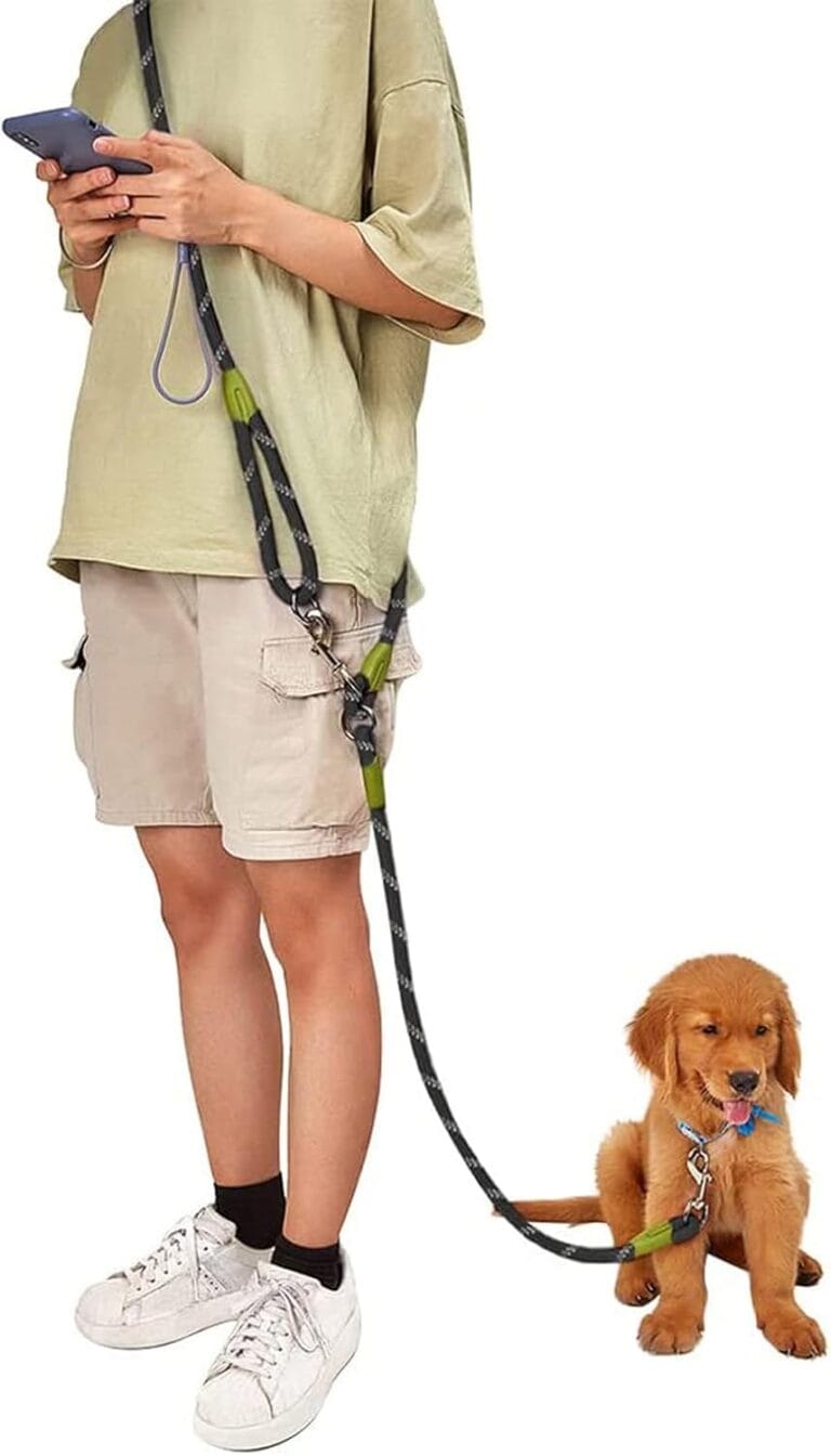 Hands Free Dog Leash 7.5ft Waist Leash for Dog Walking Reflective Leash for Large Dogs That Pull