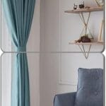 Wall Mirror Full Length, on Door Mirrors, Cheap Mirror Acrylic, shatterproof Gym Mirrors for Home Gym, 8"X8"-4 Pcs, Workout Non Glass Mirrors for Bedroom, Over Door Mirror Kids