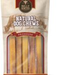 Bully Bunches Premium 6 Inch Standard Odor-Free Bully Sticks for Small to Medium Dogs & Puppies - Long Lasting Chews for Oral Care - All Natural, 100% Beef Dog Treats, Rawhide Free (5 Pack)