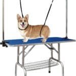 LOVMOR 36 Inch Dog Grooming Table,Adjustable Home Pet Grooming Tables with Arm/Noose/Mesh Tray