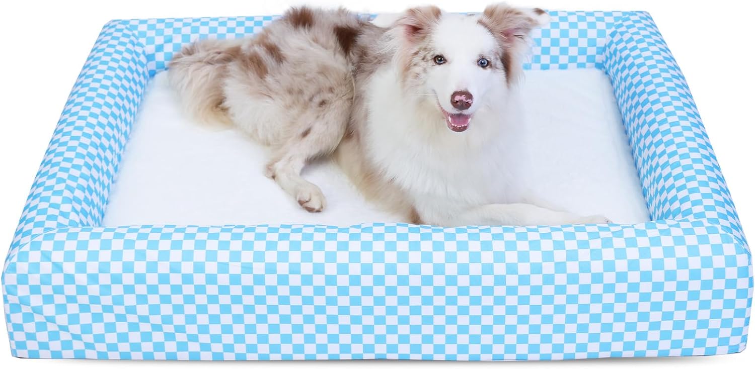 Indestructible Dog Couch Bed for Large Dogs - Orthopedic Dog Bed with Memory Foam, Reversible Breathable Mat, 4-Sided Bolster, Machine Washable Cover & Non-Slip Bottom, 36" x 27" x 6" Indestructible Dog Couch Bed for Large Dogs - Orthopedic Dog Bed with Memory Foam, Reversible Breathable Mat, 4-Sided Bolster, Machine Washable Cover & Non-Slip Bottom, 36" x 27" x 6"