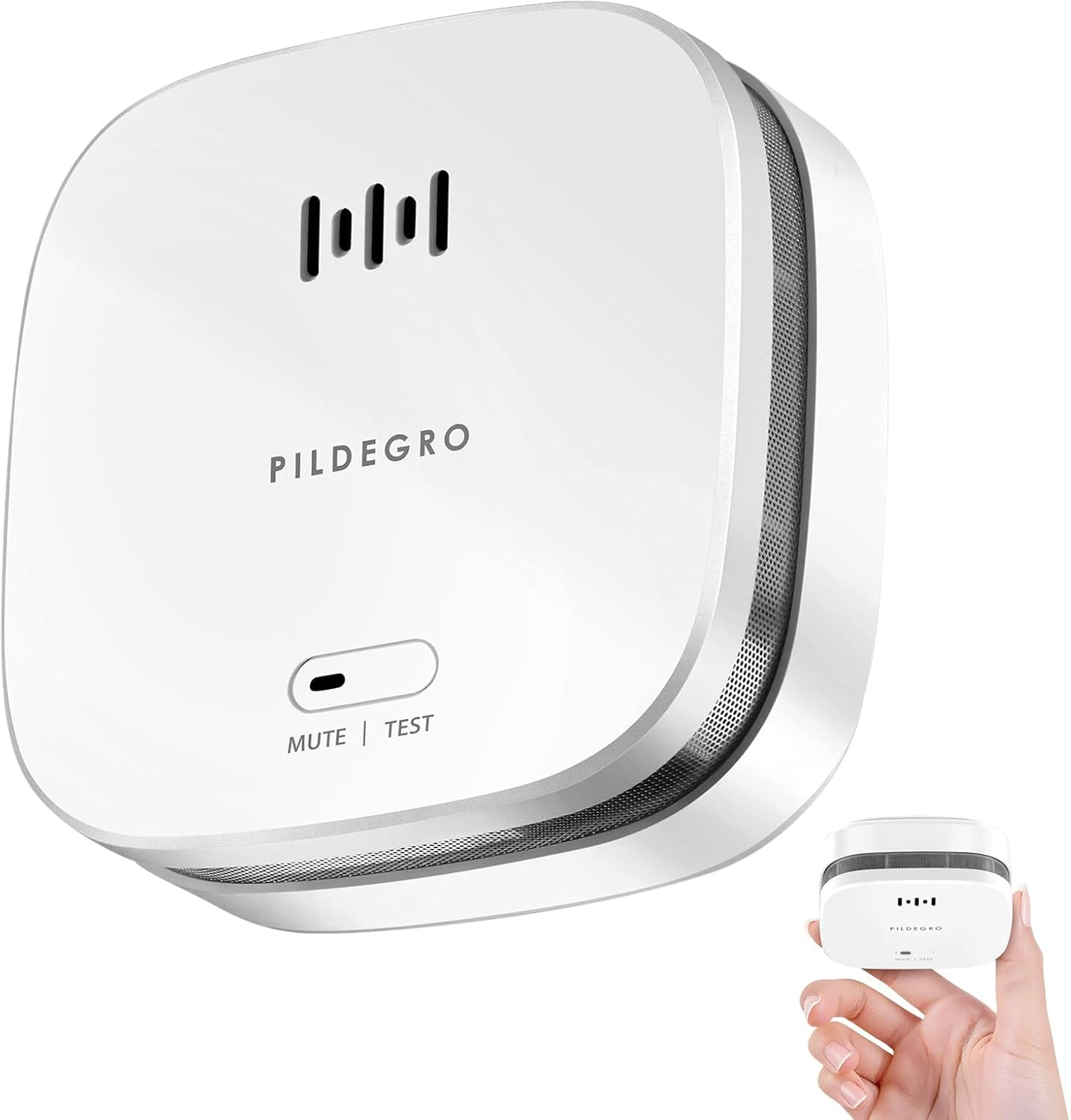 Smoke Detector 10 Year Battery, Upgraded Small Fire Alarm Smoke Detector with Heat Monitor for Dual Protection, LED Indicator Loud Alarm with Test/Mute Button and Replaceable CR123A Battery Smoke Detector 10 Year Battery, Upgraded Small Fire Alarm Smoke Detector with Heat Monitor for Dual Protection, LED Indicator Loud Alarm with Test/Mute Button and Replaceable CR123A Battery