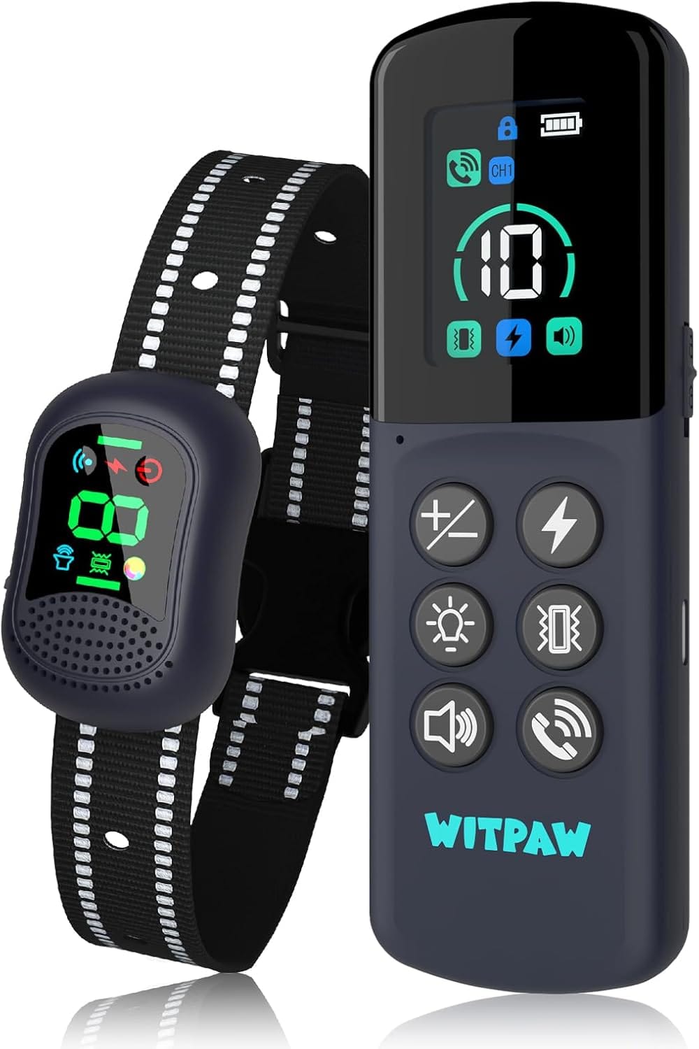 Dog Shock Collar 4900FT Dog Training Collar with Remote/Call Function/Light IP67 Waterproof Electric Collar for Dogs Rechargeable E-Collar for All Breeds, 4 Training Modes(10-120Ibs) Dog Shock Collar 4900FT Dog Training Collar with Remote/Call Function/Light IP67 Waterproof Electric Collar for Dogs Rechargeable E-Collar for All Breeds, 4 Training Modes(10-120Ibs)