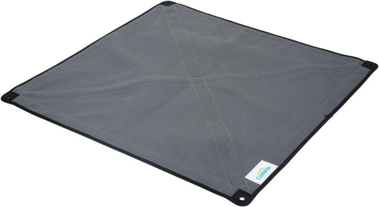 Coolaroo On The Go Cooling Elevated Dog Bed Replacement Cover, Portable for Travel & Camping, Collapsible for Storage, Medium, Steel Grey