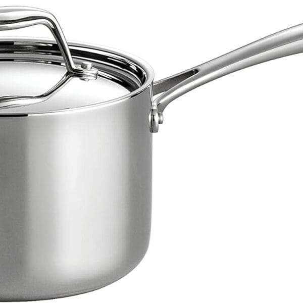 Tramontina Signature Tri-Ply Clad Stainless Steel 2-Quart Sauce Pan with Lid, Induction-Ready, Dishwasher-Safe, NSF-Certified, Made in Brazil