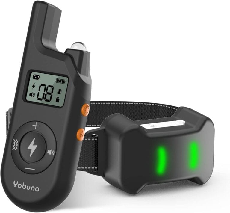 Dog Training Collar Waterproof Rechargeable Dog Shock Collar with Remote, Beep Vibration and Shock 3 Training Modes, Light and Keypad Lock Mode, Up to 1000Ft Remote Range