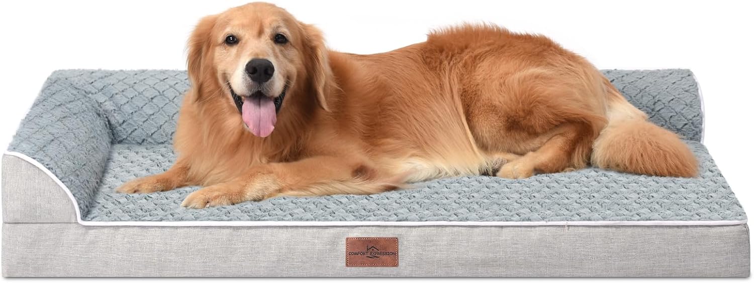 Comfort Expression XL Dog Bed Orthopedic, Extra Large Dog Beds with Comfy Bolsters, Waterproof Dogs Bed, Pet Bed Sofa with Removable Washable Cover and Nonskid Bottom(X-Large,Grey) Comfort Expression XL Dog Bed Orthopedic, Extra Large Dog Beds with Comfy Bolsters, Waterproof Dogs Bed, Pet Bed Sofa with Removable Washable Cover and Nonskid Bottom(X-Large,Grey)