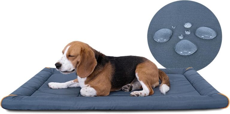 Miguel Oxford 900D Outdoor Waterproof Dog Bed for Metal Dog Crates Water-Resistant All Weather Pet Mat Durable Easy Wipe Clean Travel Indoor Outdoor Puppy Cat Crate Bed 36inch, Blue