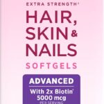 Nature's Bounty Advanced Hair, Skin & Nails, Argan-Infused Vitamin Supplement with Biotin and Hyaluronic Acid, 150 Rapid Release Softgels, 50 Total Servings