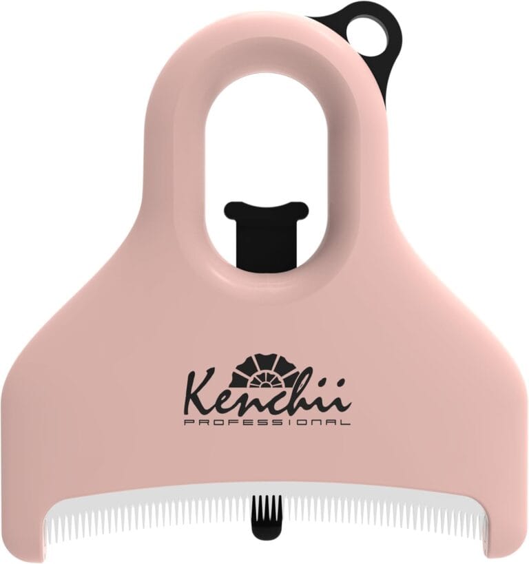 Kenchii Pocket Rake for Dogs & Cats  Precision Curved Blades  Pocket-Sized Deshedding & Grooming Tool for Long & Short Hair  Self-Cleaning, Skin-Friendly Pet Rake for Shedding & Coat Maintenance