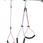 Dog Grooming Holder for Bathing - Wall-Mounted Adjustable Pet Grooming Arm with 2 Sliding Blocks, No Sit Haunch Holder & Steel Ropes,pet Grooming Tools (Adjustable: 4572cm (17.728.3"))