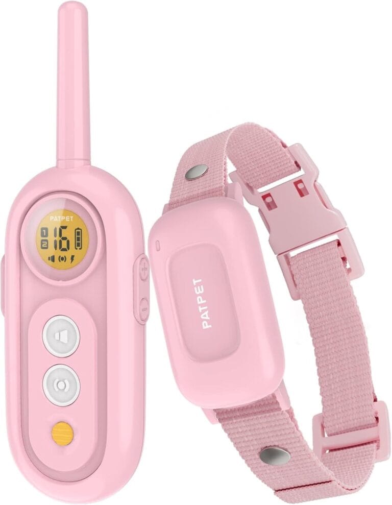 PATPET Dog Shock Collar for Medium Dogs- Dog Training Collar with Remote, Shock Collar for Small Dogs 10-100lbs, Rechargeable IPX7 Waterproof with Beep Vibration Shock Modes