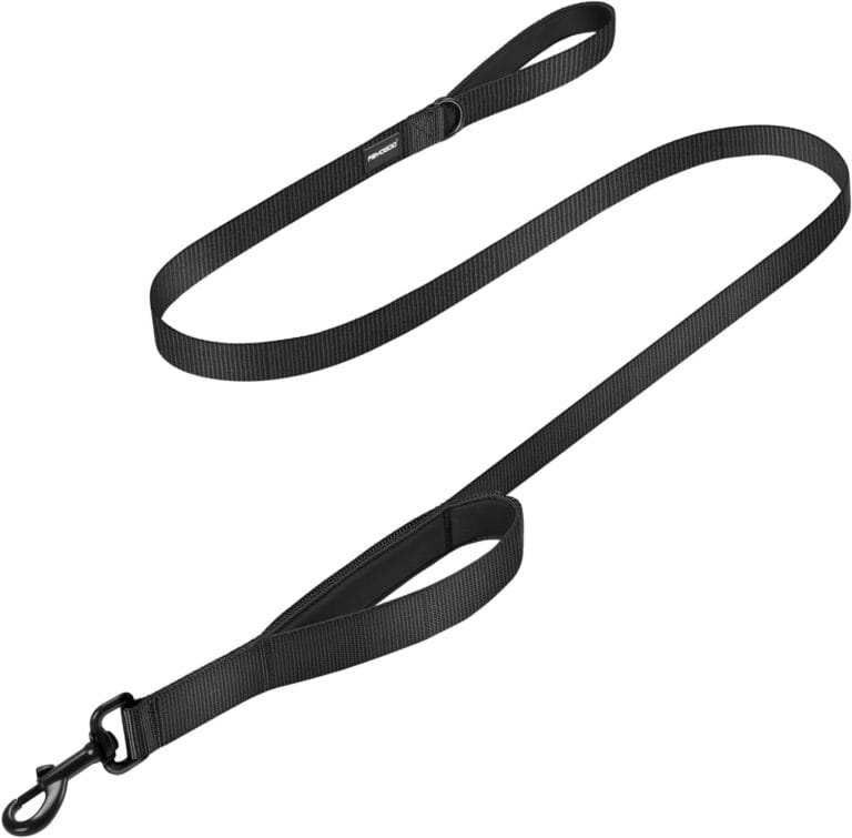 FAYOGOO Dog Leash 6FT - Heavy Duty Dog Leash with Traffic Padded Double Handles - Safety Control Traning Leash for Large Medium Dogs