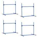 Dog Agility Training Kit - 4 Adjustable Jumps w/Carry Bag - Dog Obstacle Course for Yard, Park, & Travel - Blue