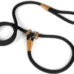 FASTFOX Dog Training Leash, 6ft x 1/2 Inch Slip Lead Loop for Small Medium Large Dogs, No Pull 3-in-1 (Black)
