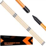Professional 4 Pack Collapsible Golf Alignment Sticks, Premium 40" Alignment Golf Stick Ideal for Aiming, Putting and Swing Practice