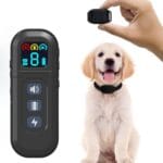 Small Dog Shock Collar for 5-15lb Dogs, Electric Dog Training Collar with Remote,3 Training Mode Beep (1-3), Vibration(0-9), Safe Shock(0-9) Waterproof, 1900ft Range for Small Dogs (Black+Black)