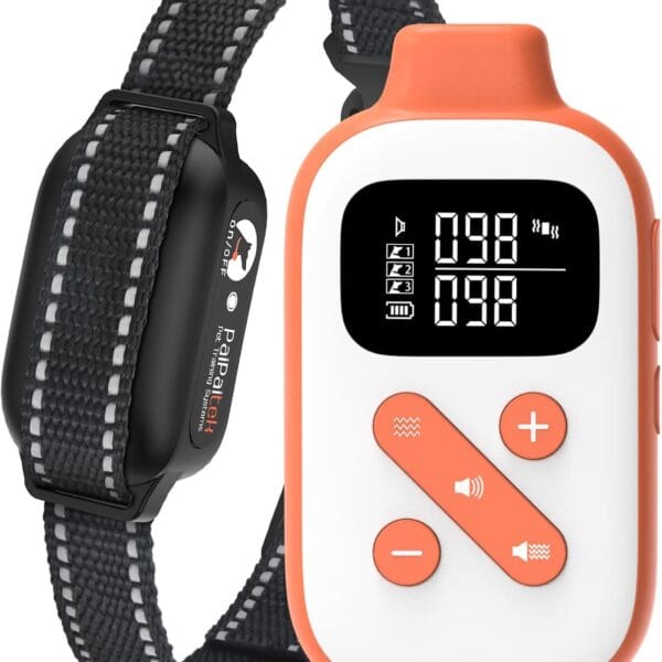 PaiPaitek Vibrating Dog Collar No Shock, 3300ft Range Dog Beep Collar with Remote, IPX7 Waterproof Rechargeable No Shock Training Collar for 5-120 lbs All Breeds - No Prongs