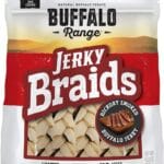 Buffalo Range Rawhide-Free Dog Treats  Braided Jerky Chews Made with Grass-Fed Buffalo  Hickory Smoked Flavor High Protein Dog Chews  Natural Rawhide Alternative Treat  10 Count